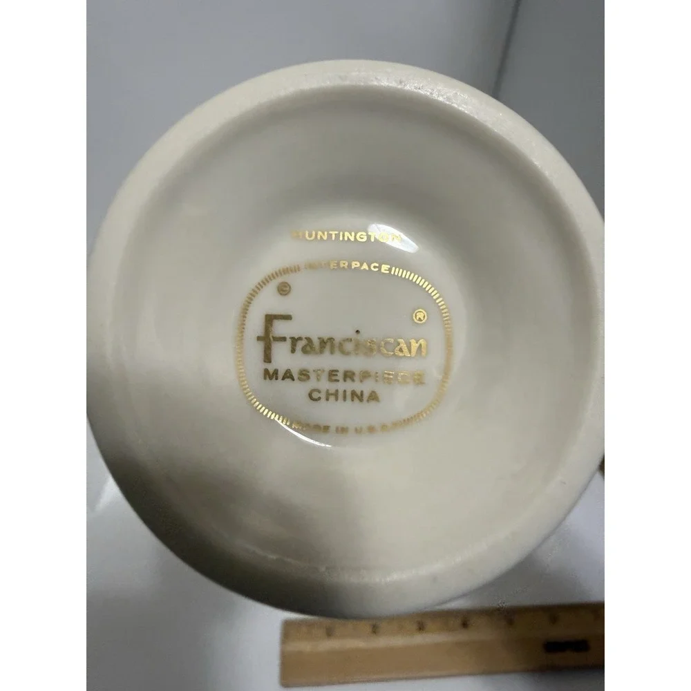 FRANCISCAN‎ HUNTINGTON CREAMER 8 OZ PLATINUM HANDLE & PLATINUM TRIM